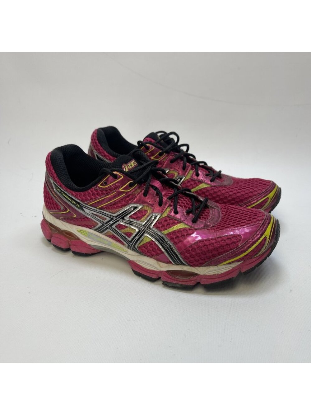Y2K Asics Gel Cumulus 16 Electric Pink Women 9 US Running Shoes Sneakers 2000's